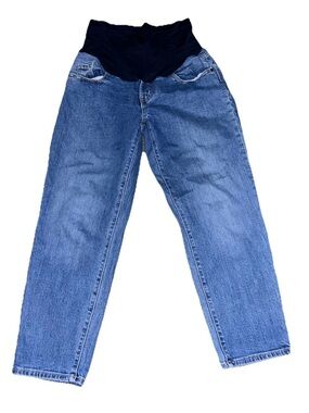 Maternity OG Straight Jeans Full Panel old navy Medium Wash size 6 Short